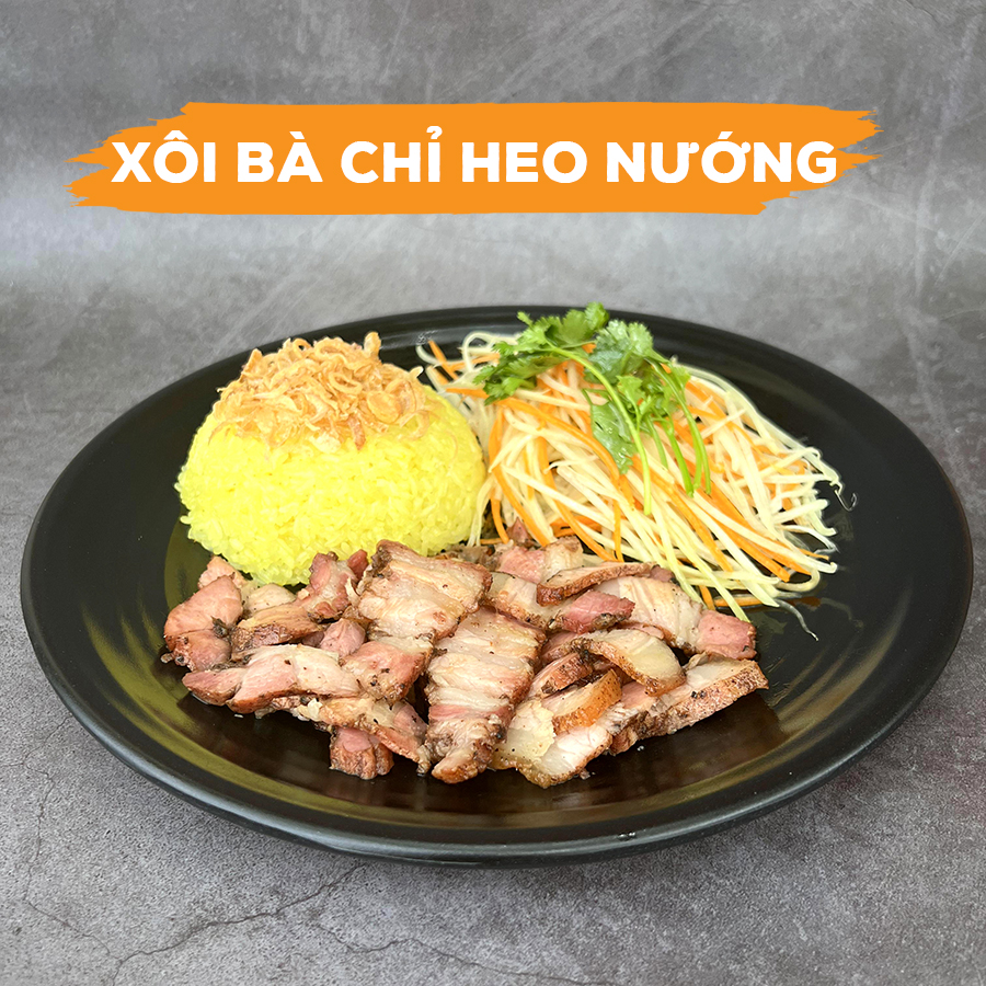 Vì sao xôi ba chỉ heo nướng Hồng Kông ngon