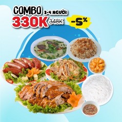 Combo dành cho 3-4 người giảm 5%