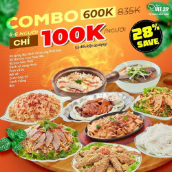 Combo dành cho 5 - 6 người (chỉ còn 100k/khách)							