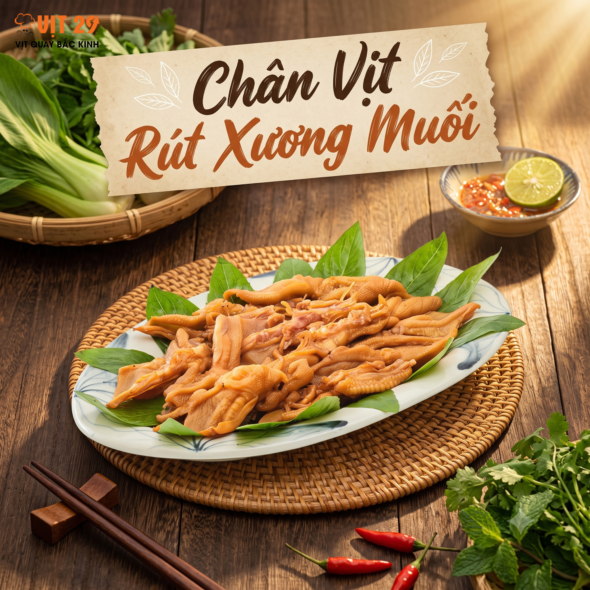 Chân Vịt rút xương muối