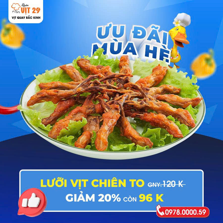 Lưỡi Vịt Chiên Loại To